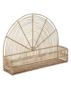 Wall shelf, S, Wonder, rattan, beige, 36x9xH28 cm