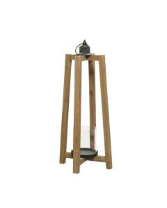 Lantern, S, wooden, natural