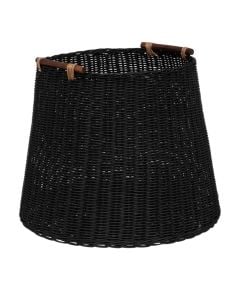 Shportë magazinimi, Ori, M, ratani, e zezë, Ø45xH38 cm