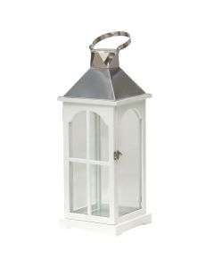 Decorative lantern, metal/glass, black, 20xH54 cm