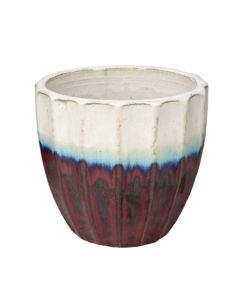 Flower pot, S, Maya, terracotta, brown/white,  21x21xH19 cm