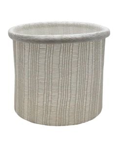 Shportë magazinimi, Danfield, L, ratan, e bardhë, Ø32xH28 cm