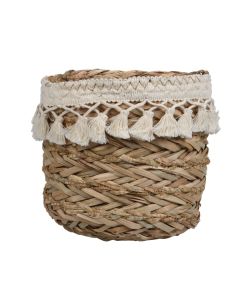 Shportë magazinimi, S, kashtë, natyrale, 15xH16 cm
