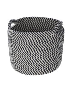 Shportë magazinimi, M, pambuk, e bardhë/e zezë, 20xH18 cm