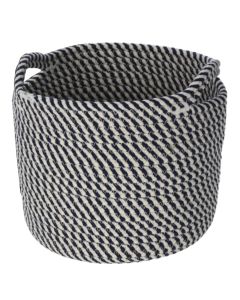 Shportë magazinimi, L, pambuk, e bardhë/e zezë, 23xH21 cm