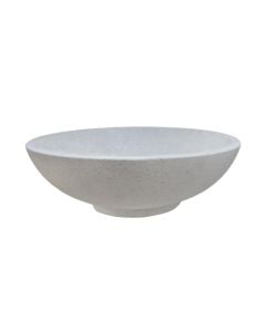 Vazo lulesh, S, beton, e bardhë, 50x50xH15cm