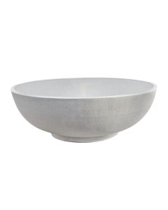 Vazo lulesh, M, beton, e bardhë, 75x75xH25cm