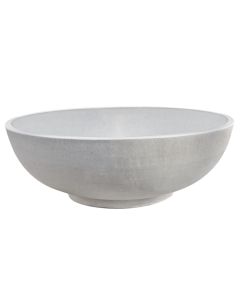 Vazo lulesh, XL, beton, e bardhë, 105x105xH40cm