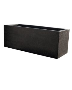 Vazo lulesh, M, beton, e zezë, 80x30xH30cm