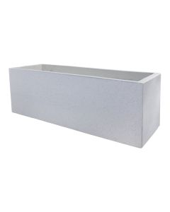 Vazo lulesh, M, beton, e bardhë, 80x30xH30cm