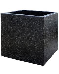 Vazo lulesh, L, beton, e zezë, 60x60xH60cm