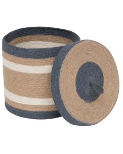 Kosh dekorues, Oceane, L, jute, gri/e bardhë/kafe