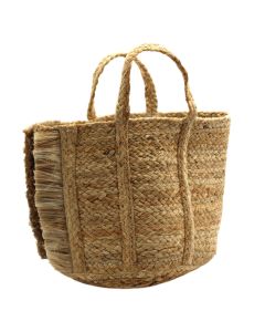 Kosh dekorativ, M, jute, Kafe