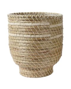 Kosh për lule, M, kashtë, Natyrale/ E bardhë