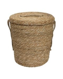 Shportë magazinimi, kashtë, natyrale, Ø32xH35 cm