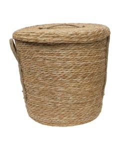 Shportë magazinimi, kashtë, natyrale, Ø37xH38 cm