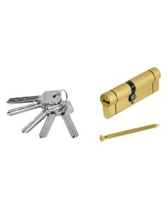 High security cylinder, bronze, gray, 90 mm(40-50), 5 keys