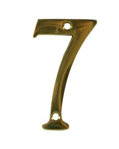 Numër 7 për dyer, bronz, e verdhë, 2"