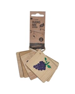 Grape hang label 6pcs, bamboo,  6x5 cm