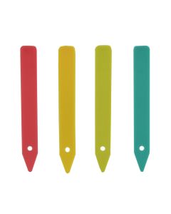 Plant labels 6pcs, plastic, 4 colors, 10 cm