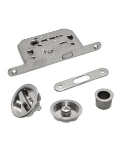 Grip and locks for sliding doors, zinc