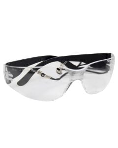 Safety goggles, transparent, with laces