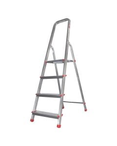 Household ladder with 4 steps, 148 cm, aluminium