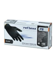 Bartenders glove, nitril, black,M, 100 pc