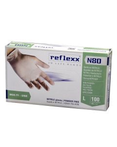 Disposable work gloves, Reflexx, nitrile, powder-free, size XL, 100 pieces, blue color