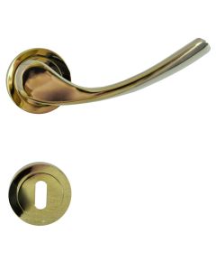 Door handle with cylinder type, zinc , 145 mm
