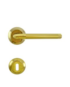 Door handle with cylinder type, zinc, 145 mm