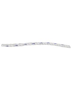 Litar me 3 thurje ,10mmx91m,Materiali PP,Ngjyra I bardhe me vija blu.Pesha 3.8kg/roll