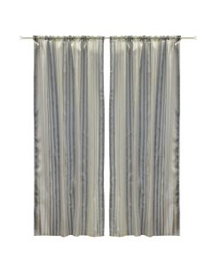 Perde me ekstrafor, poliestër, blu-bezhë, 150x270 cm