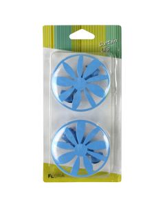 Kapese metalike, Permasa: D.8xH4 cm, Ngjyra: Blu, Materiali: Metalik