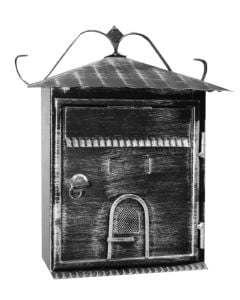 Mailbox,stainless steel black, 220 x 360 x 90 mm