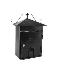 Mailbox,stainless steel black, 250 x 320 x 120 mm