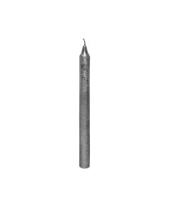 Decorative candle, paraffin, silver, dia 2.1xH24 cm, 3 piece