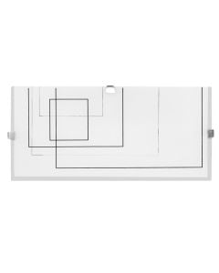 Ndricues muri E27-1x60W.30x15cm/Xham i rrafshet me dizenjo,i tejdukshem nga jashte,Nikel satini