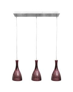 Pending lamp G4 9x20W 69x15xH120cm/Purple glass.