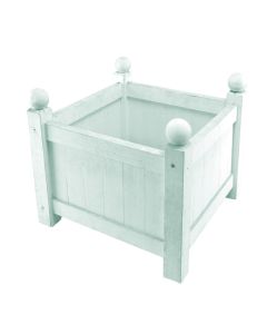 Flower pot, wooden, white, 38x38xH35 cm