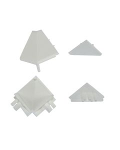 Tapa per Alzatine (Pk 4), bardhe, plastike