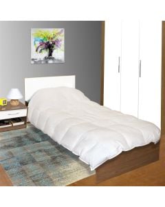 Jorgan me pupla, 880 gr, 250 gsm, 155x220 cm, mbulesa- 100% pambuk, mbushja- 70% pupël gjoks rose klasi 1- 30% pupël