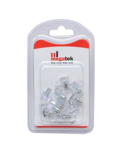 Mbajtëse sergjeni, plastike/metalike, argjend/transparente, 12 copë