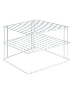 Corner rack, Silos, ldpe plastic coating, white, 25x25xH19 cm