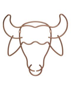 Wall hanger, Safari, buffalo, polytherm® copper coating, reddish brown, 32x34 cm