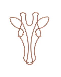 Wall hanger, Safari, giraffe, polytherm® copper coating, reddish brown, 33x20 cm