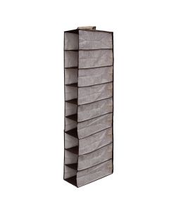 Raft magazinimi, tekstil, kafe/bezhë, 30x13xH120 cm