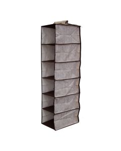 Raft magazinimi, tekstil, kafe/bezhë, 30x30xH120 cm