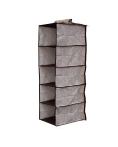 Raft magazinimi, tekstil, kafe/bezhë, 30x30xH100 cm