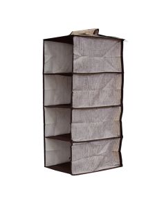 Raft magazinimi, tekstil, kafe/bezhë, 30x30xH80 cm